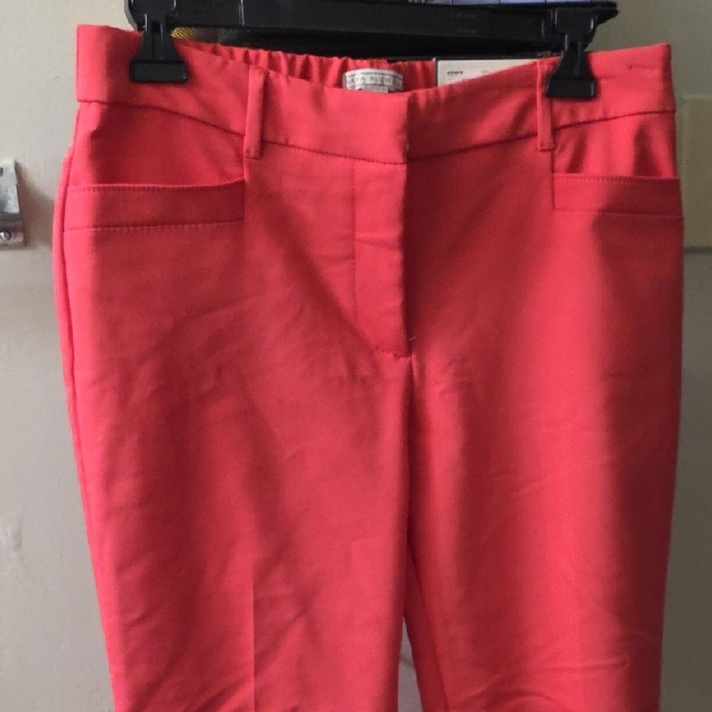 Dana Buchman Vibrant Coral Straight Leg Pants